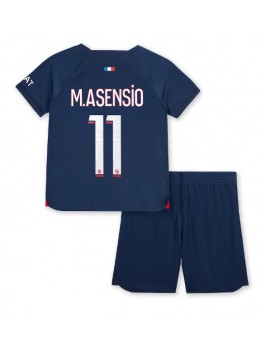 Paris Saint-Germain Marco Asensio #11 Replika Hemmakläder Barn 2023-24 Kortärmad (+ byxor)